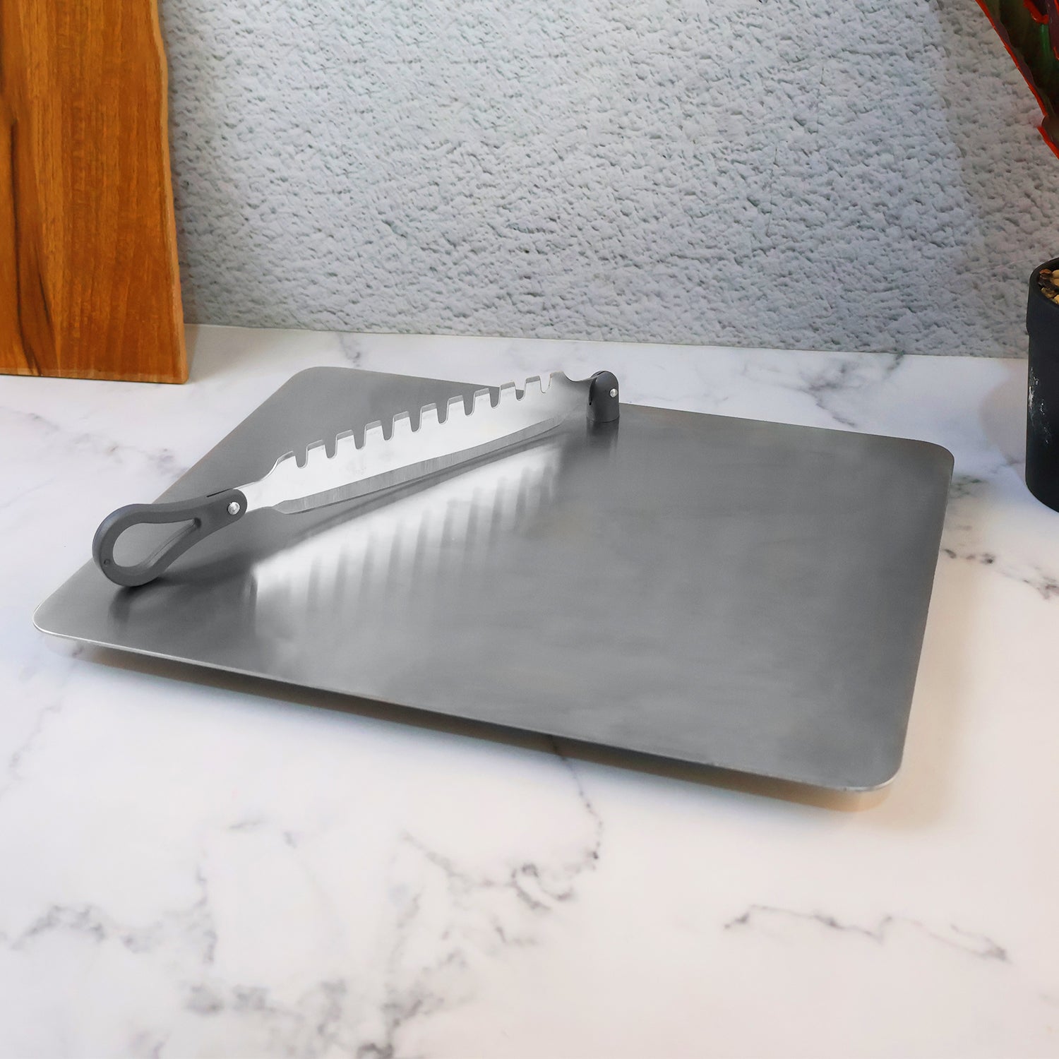 Supermom Stainless Steel Multifunctional Cut & Chop Vegetable Slicer Tool (1 Pc) Supermom Stainless Steel Multifunctional Cut & Chop Vegetable Slicer Tool (1 Pc)